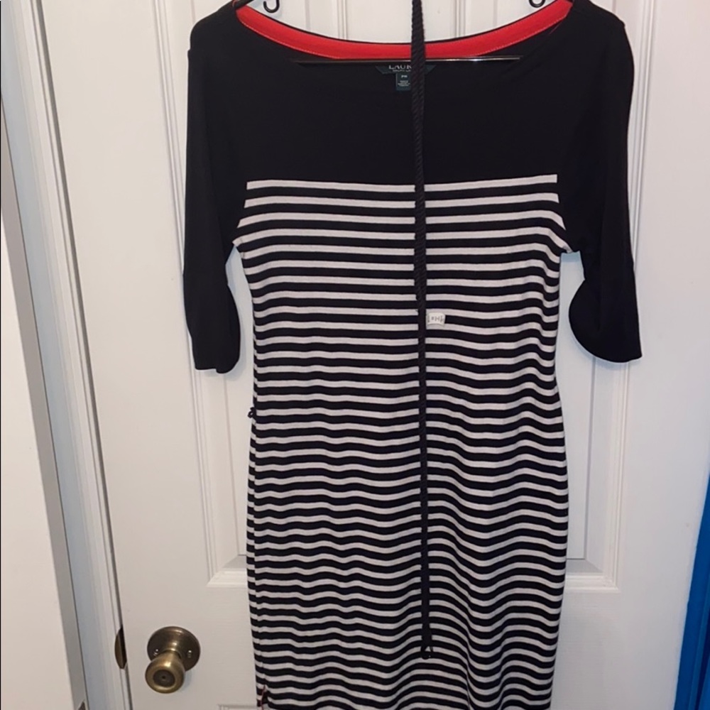 Stretch black and white ralph lauren dress